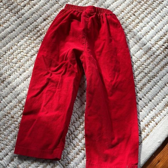 Toddler Boy Red Corduroys with elastic waist - Picture 3 of 5